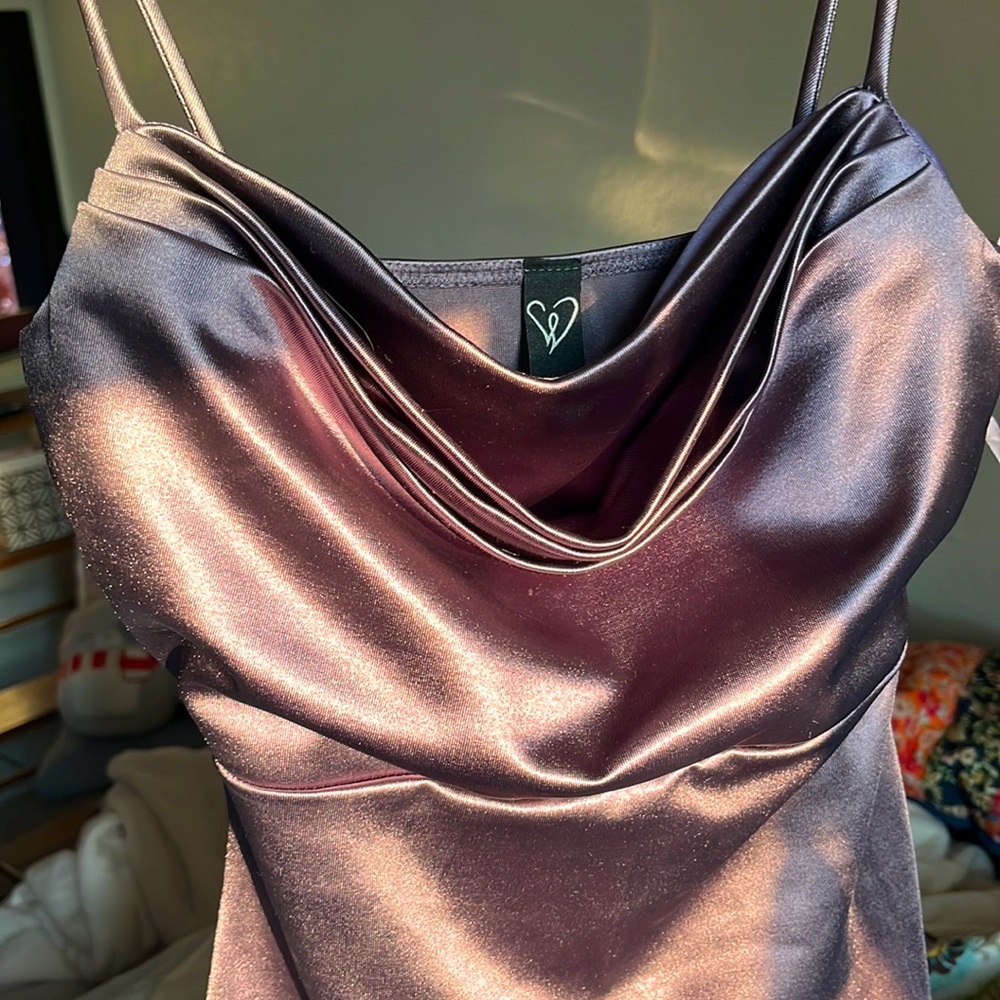 Windsor purple slit dress